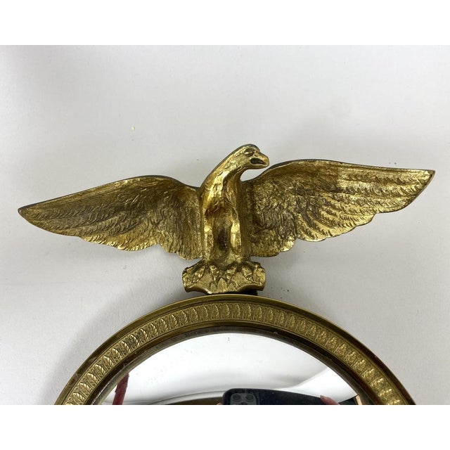 Wall Lights Fish Eye Mirror in Bronze, France, 1930s, Set of 2 For Sale - Image 6 of 9