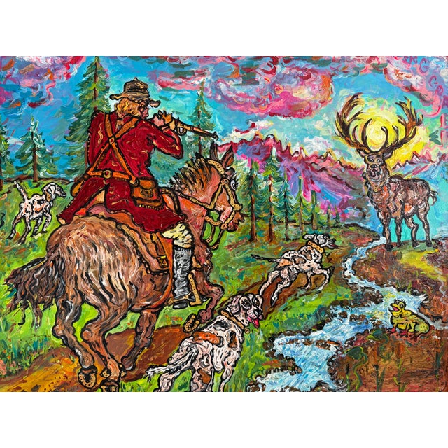 Serg Graff English Fox Hunt Equestrian Dogs Sporting Art Original Painting, Coa For Sale In Jacksonville, FL - Image 6 of 12