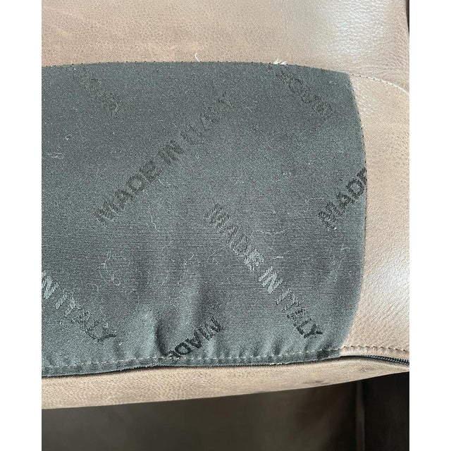 Brown Leather Armchair, Italy, 2000s For Sale - Image 14 of 18