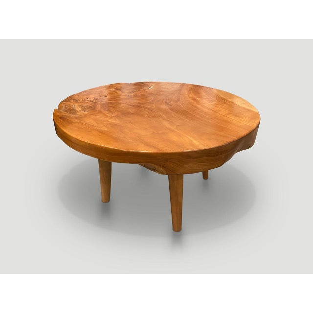 Andrianna Shamaris Mid Century Style Round Coffee Table For Sale - Image 12 of 18