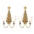 Mid 20th Century Mid-Century Modern Brass Two-Arm Sconces W/ Sculptural Volute Motif - a Pair For Sale