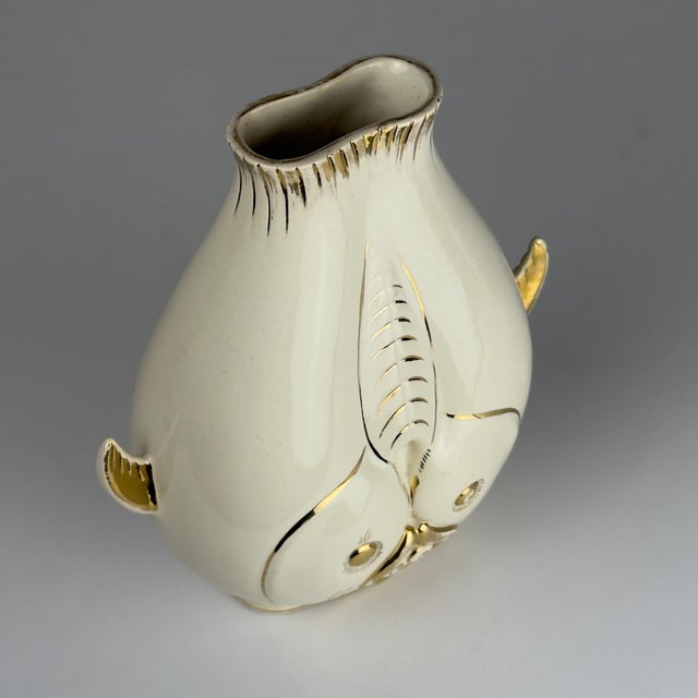 Vintage Ceramic Fish-Shaped Vase, Italy, 1950s For Sale - Image 12 of 18