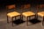 Set of four Danish Modern dining chairs designed by Poul Volther and produced by Frem Røjle. The chairs feature solid teak...