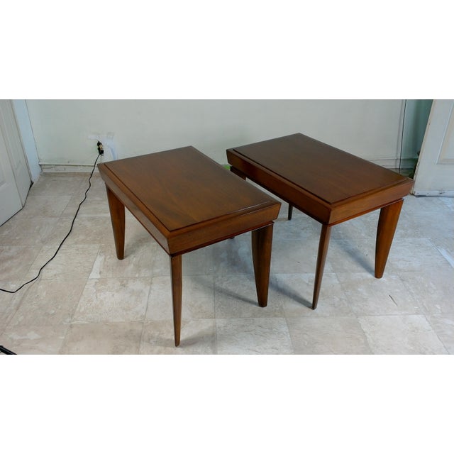 1950s Vintage Brown and Saltman End Tables- A Pair For Sale - Image 13 of 13