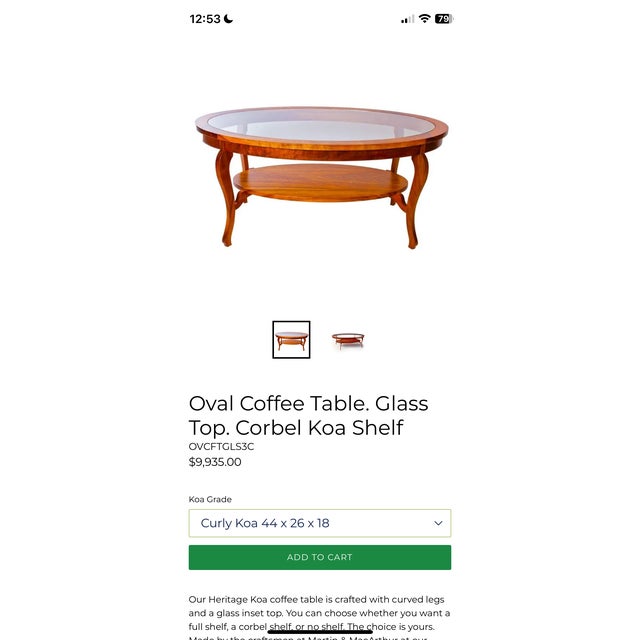 Martin & MacArthur Vintage Koa Wood Coffee Table For Sale - Image 13 of 13