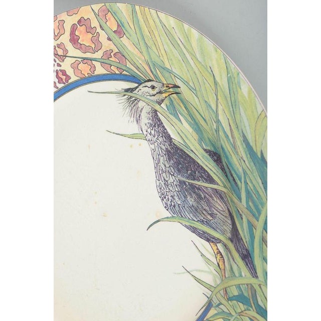 Large Savane Dinner Plates in Faience from Gien, France, 1980s, Set of 2 For Sale - Image 3 of 5
