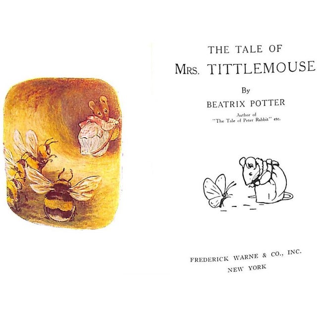 Traditional "The Tale of Mrs. Tittlemouse" 1938 Potter, Beatrix For Sale - Image 3 of 9