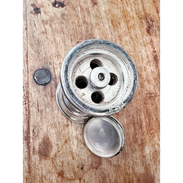 Silver Antique Silver Plated Pepper Mill From Hotel Bristol in Monaco For Sale - Image 8 of 8