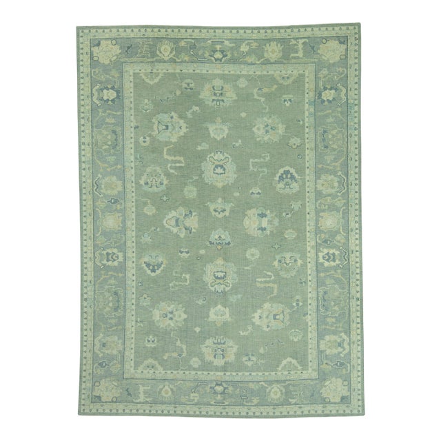 Turkish Oushak Rug 9'11" x 13'7" #19078 For Sale