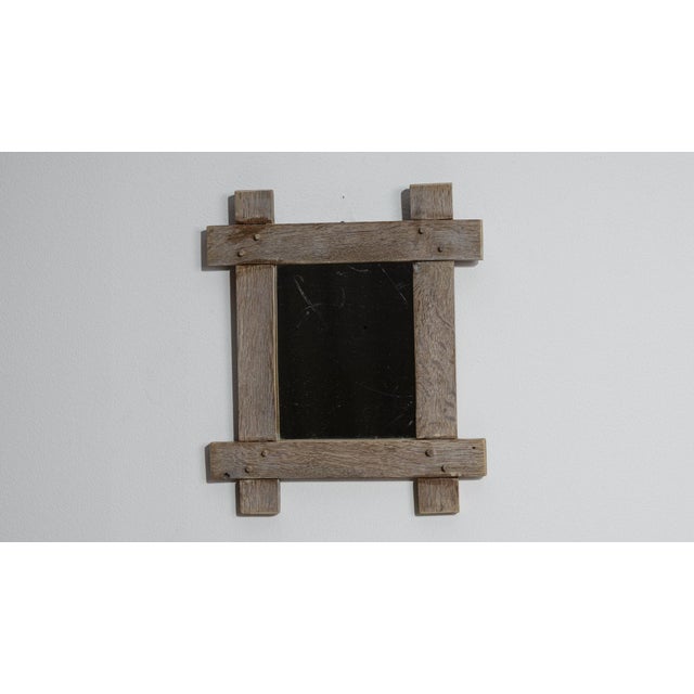 Wood 19th Century France Antique White Wood Mirror For Sale - Image 7 of 10