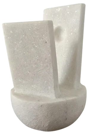 Abstraction Naxian Marble Shelf Sculpture from Tom Von Kaenel