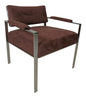 Milo Baughman Style Arm Chair
