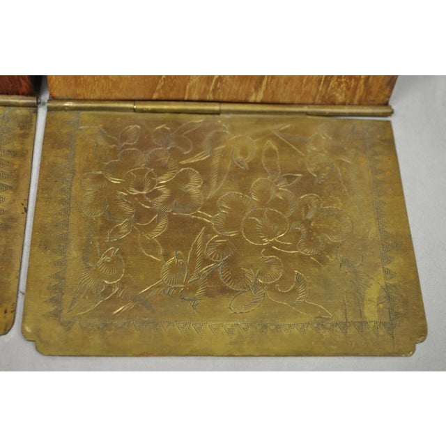 Vintage Chinese Hand Carved Hard Wood Scholar Bookends by George Zee - A Pair For Sale - Image 13 of 18