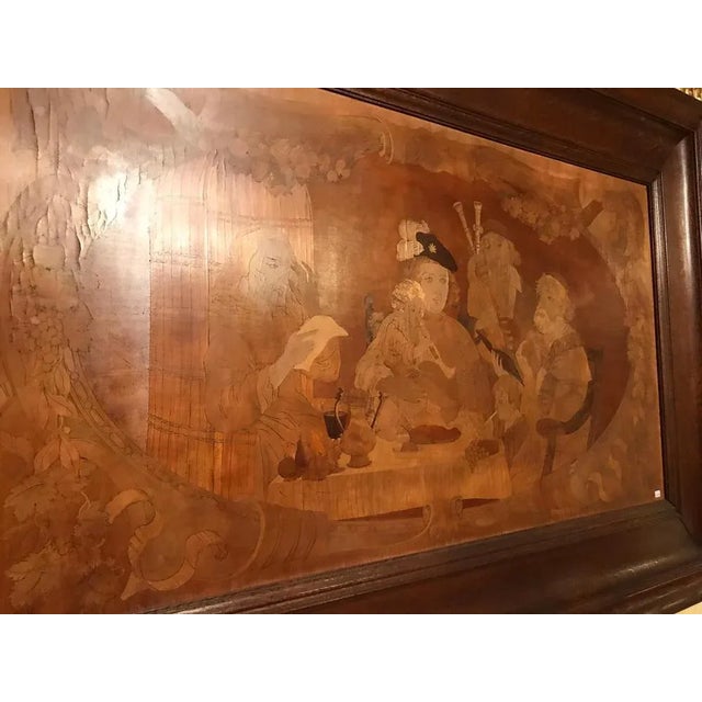 Large Inlaid Wood Mural by W. V. Naive Art For Sale - Image 3 of 12