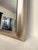 Silver Contemporary Transitional Brushed Silver Finish Solid Large Wall Mirror For Sale - Image 8 of 11