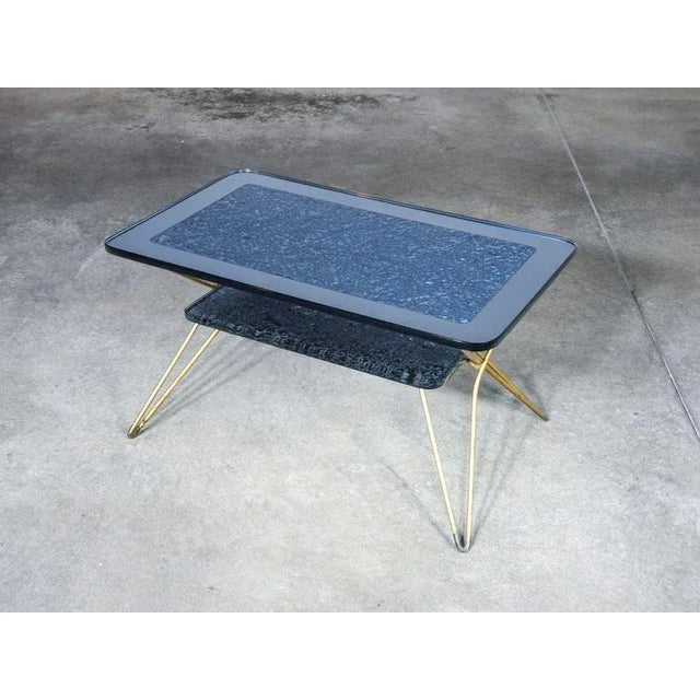 Italian Glass and Metal Coffee Table, 1950s For Sale - Image 6 of 9