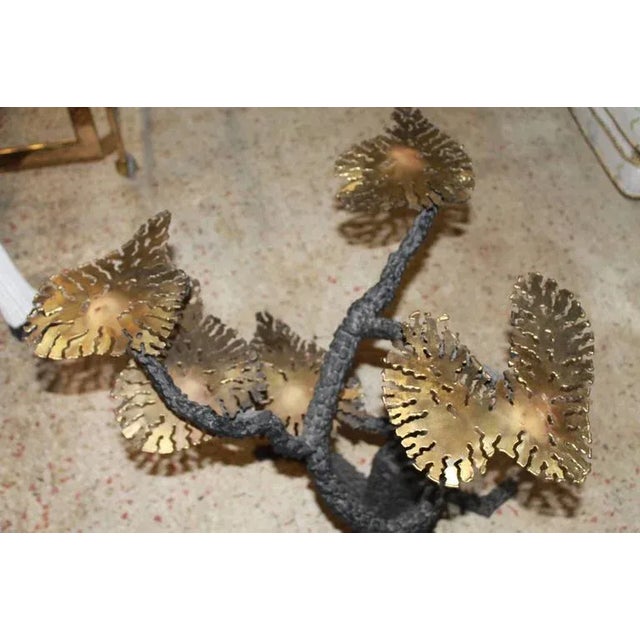 Silas Seandel Style Brutalist Bronze Leaves Coffee Table Base For Sale - Image 10 of 12