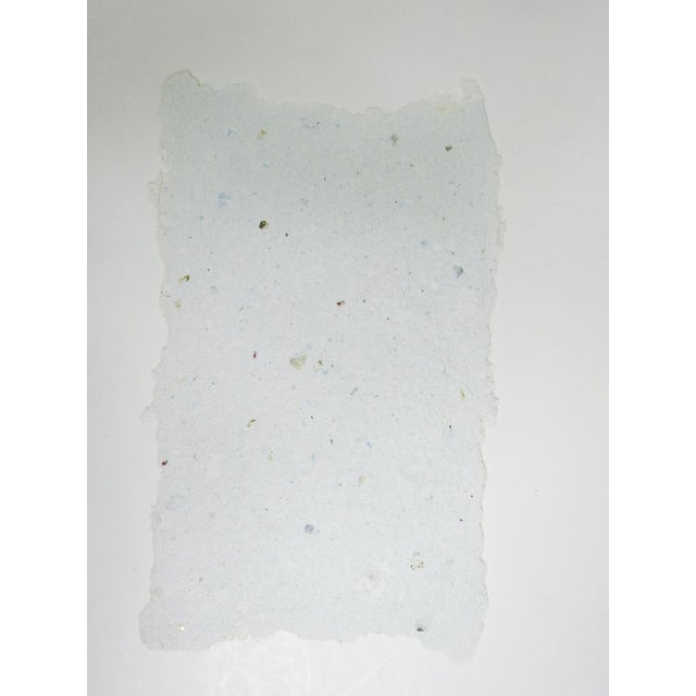 Modernist 1997 pencil on handmade paper surreal portrait drawing by Eva Bouzard-Hui (1936-2023) New Jersey. Signed and...