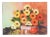 Mid Century Floral Still Life Painting in Orange & Yellow For Sale