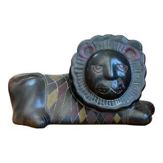 Vintage Original Pottery Lion For Sale