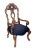 Venetian Style Wood Arm Chair With Silk For Sale - Image 9 of 9