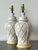 Vintage Glazed Ceramic Trellis Lamps - A Pair For Sale - Image 11 of 12