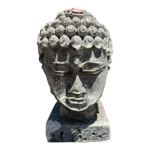 Late 20th Century Cement Nepalese Statue Buddha Head