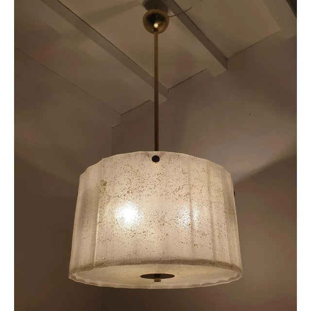 1970s White Murano Glass Mid Century Modern Chandelier 1970s For Sale - Image 5 of 12