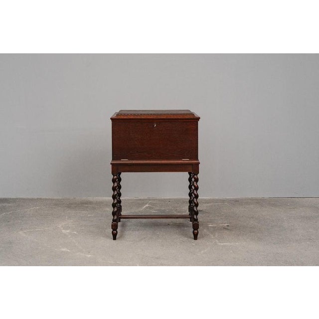 Art Nouveau Wooden Cutlery Chest For Sale - Image 3 of 18