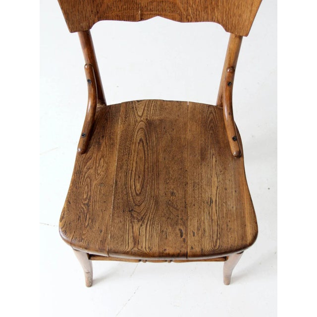 Antique Oak Accent Chair Chairish