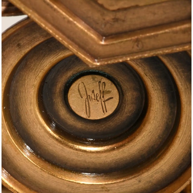 2000 - 2009 Joseff of Hollywood Moon God Gold-Plated Necklace With Rhinestone Eyes For Sale - Image 5 of 5