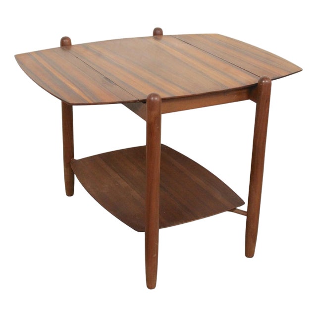 1960s Mid-Century Modern Drop-Leaf Bar Cart by Vanson For Sale