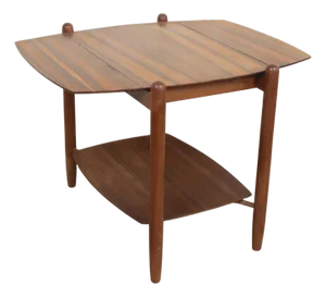 1960s Mid-Century Modern Drop-Leaf Bar Cart by Vanson