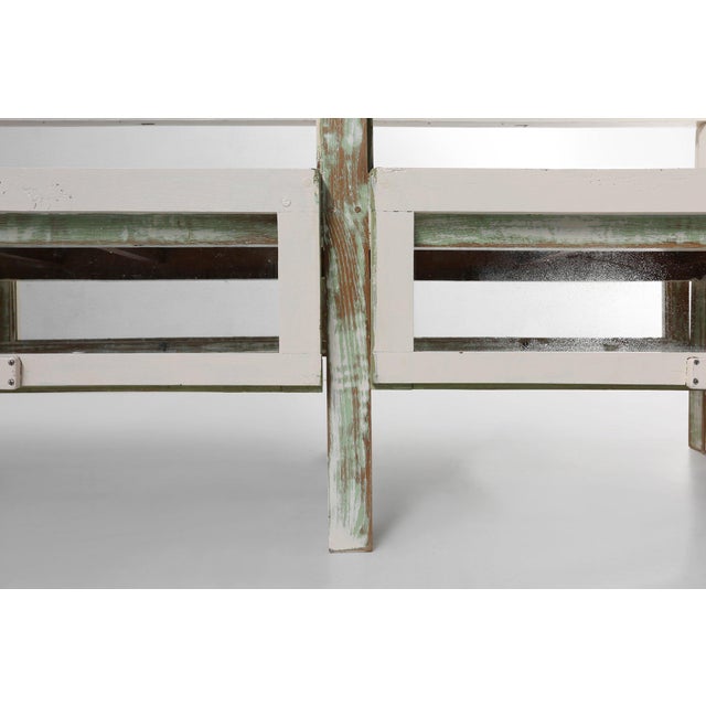 Mid-Century Modern Large Antique Rustic Oak Display Case, 1890s For Sale - Image 3 of 18