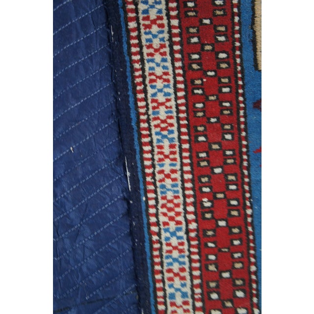 Hand Knotted Wool Geometric Diamond Medallion Tribal Animal Rug Runner 3' X 12' For Sale - Image 14 of 14