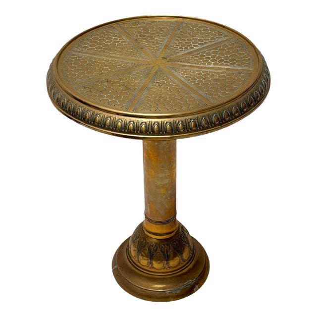 Vintage Art Deco Side Table in Brass, 1920s For Sale