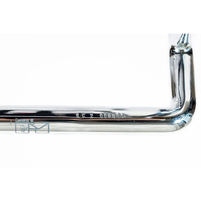 Authentic Cassina Lc2 Black Leather Petit Lounge Chair by Le Corbusier, 4x Avail For Sale - Image 13 of 14