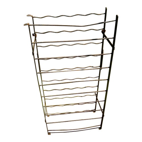 Late 19th Century French Country Iron Folding Wine Rack