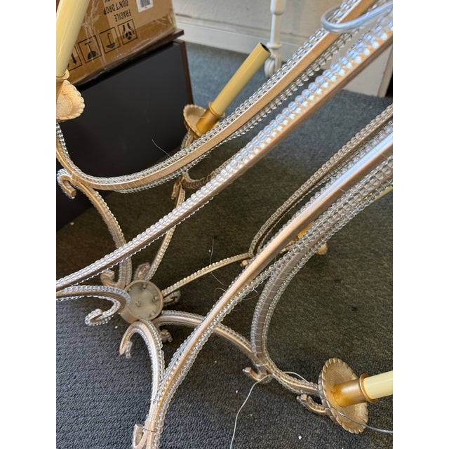 Metal Burnished Silver Oslo Chandelier by Chapman & Myers for Visual Comfort For Sale - Image 7 of 12