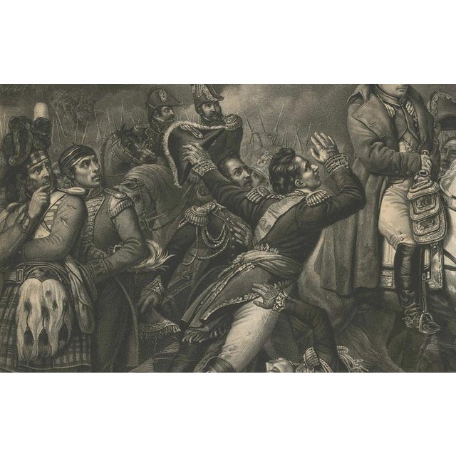 Mezzotint of Napoleon at the Battle of Waterloo, 1850, Paper For Sale - Image 9 of 12