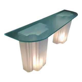 1980s Vintage Post Modern Light Up Sideboard For Sale