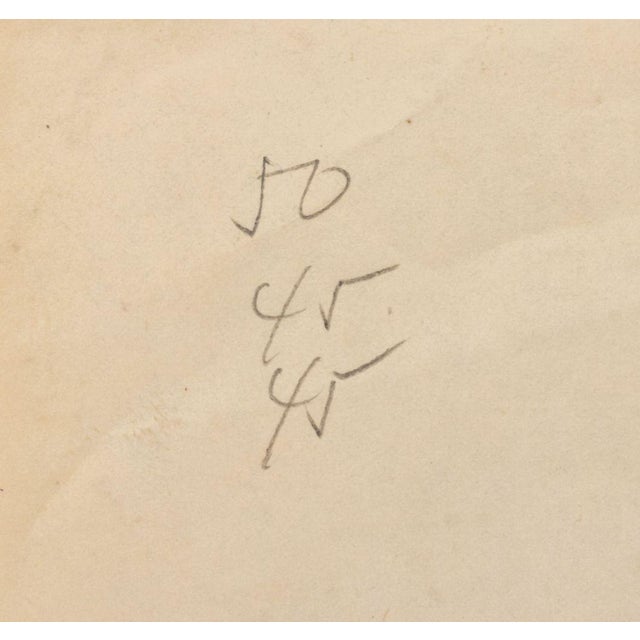 Mid 20th Century Seymour Lipton Sculpture Study Pencil on Paper For Sale - Image 5 of 5