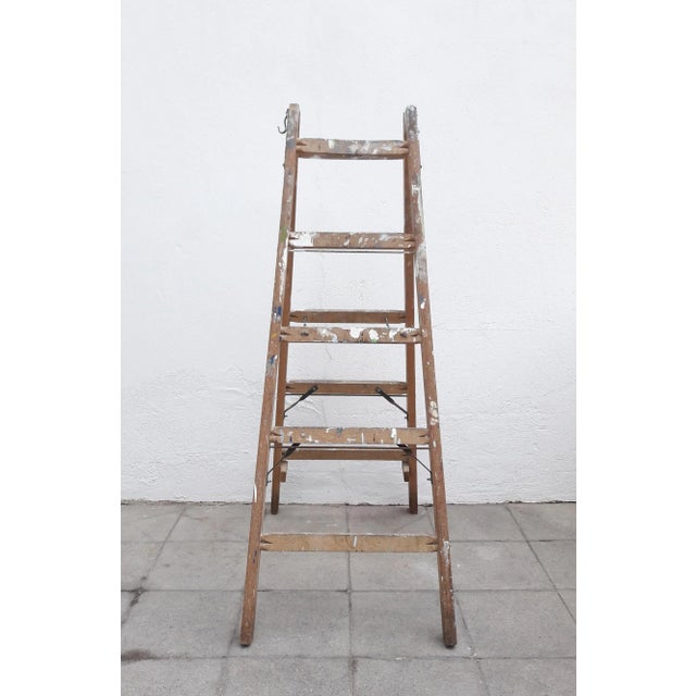 1960s Folding Wooden Painters Ladder, 1960s For Sale - Image 5 of 7