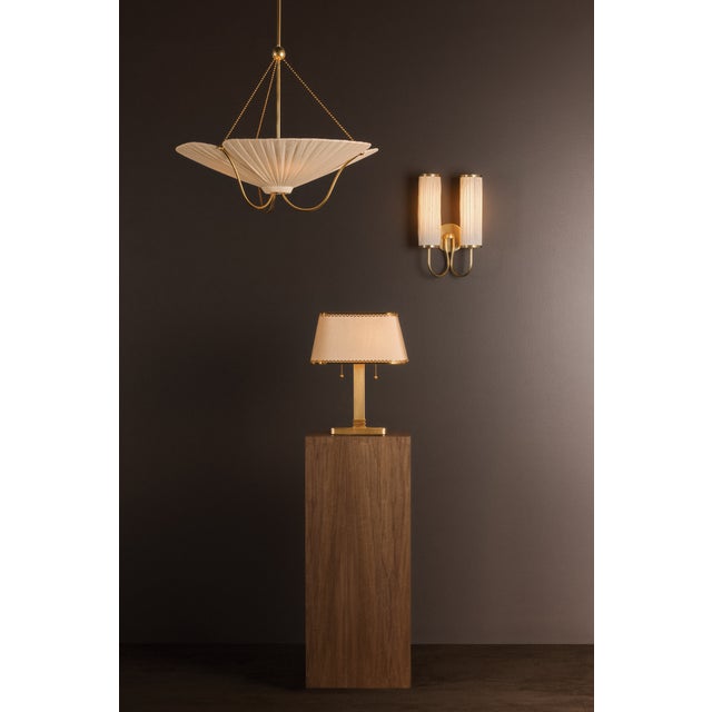 Hudson Valley Lighting Gerhard 28 in. 3 Light Pendant in Aged Brass Finish For Sale - Image 9 of 11