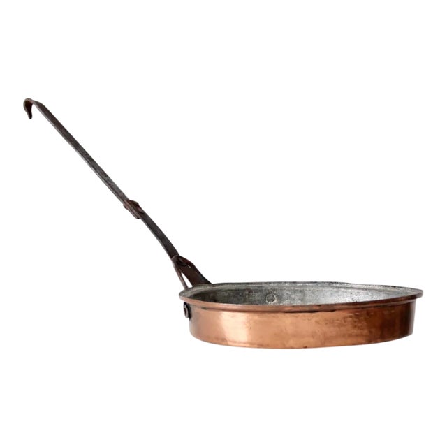Antique Copper Saute Pan For Sale