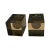 1970s Vintage Modern Smoky Resin Cube Candle Holders Pair Minimalist Architectural Design For Sale - Image 5 of 7