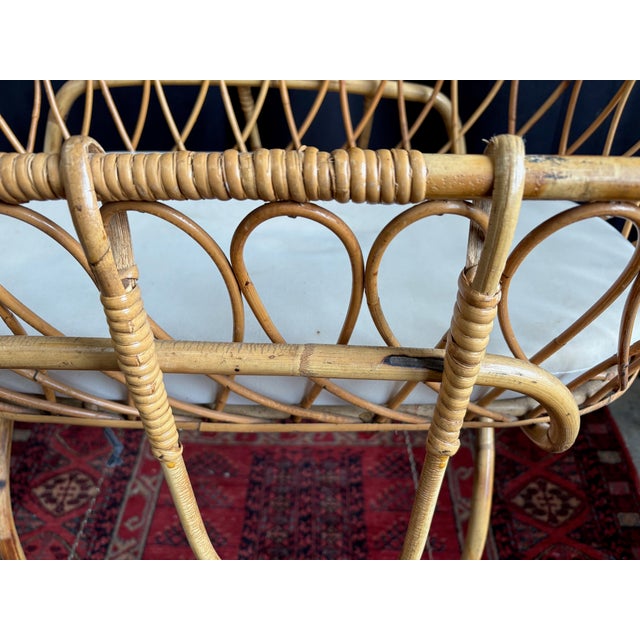 Vintage Rattan Cradle, 1960s For Sale - Image 6 of 15
