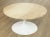 Knoll Mid-Century Modern 30 inch Round Travertine Top Saarinen Coffee Table For Sale In Philadelphia - Image 6 of 13