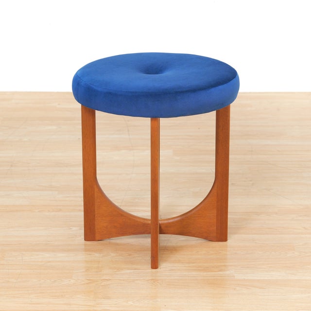 1960s Mid Century Teak Astro Vanity Stool Attributed to G Plan For Sale - Image 5 of 7
