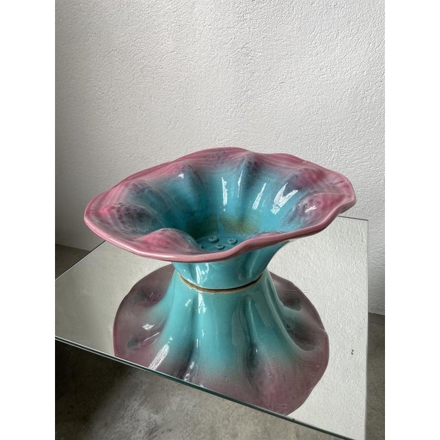 Blue and Pink Ceramic Dish, 1970s For Sale - Image 9 of 18